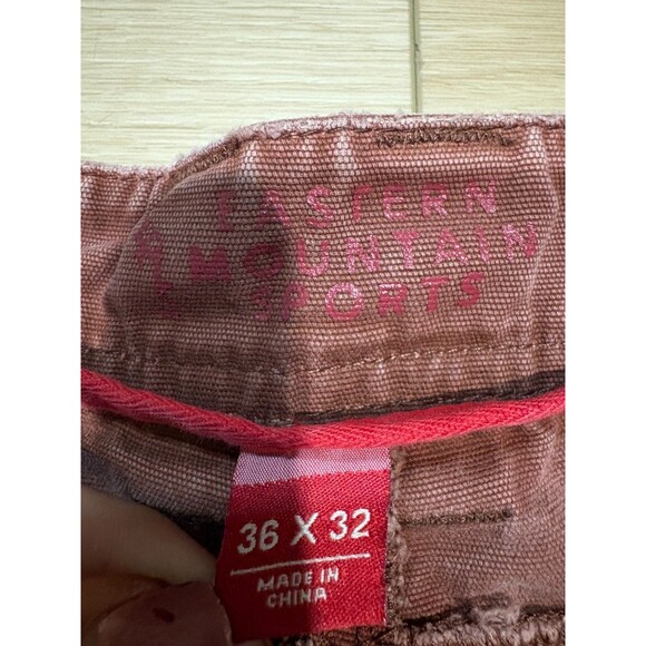 EMS Men's Workwear Stretch Pants Reinforced Knee Red Maroon Distressed 36 x 32 - Picture 7 of 9